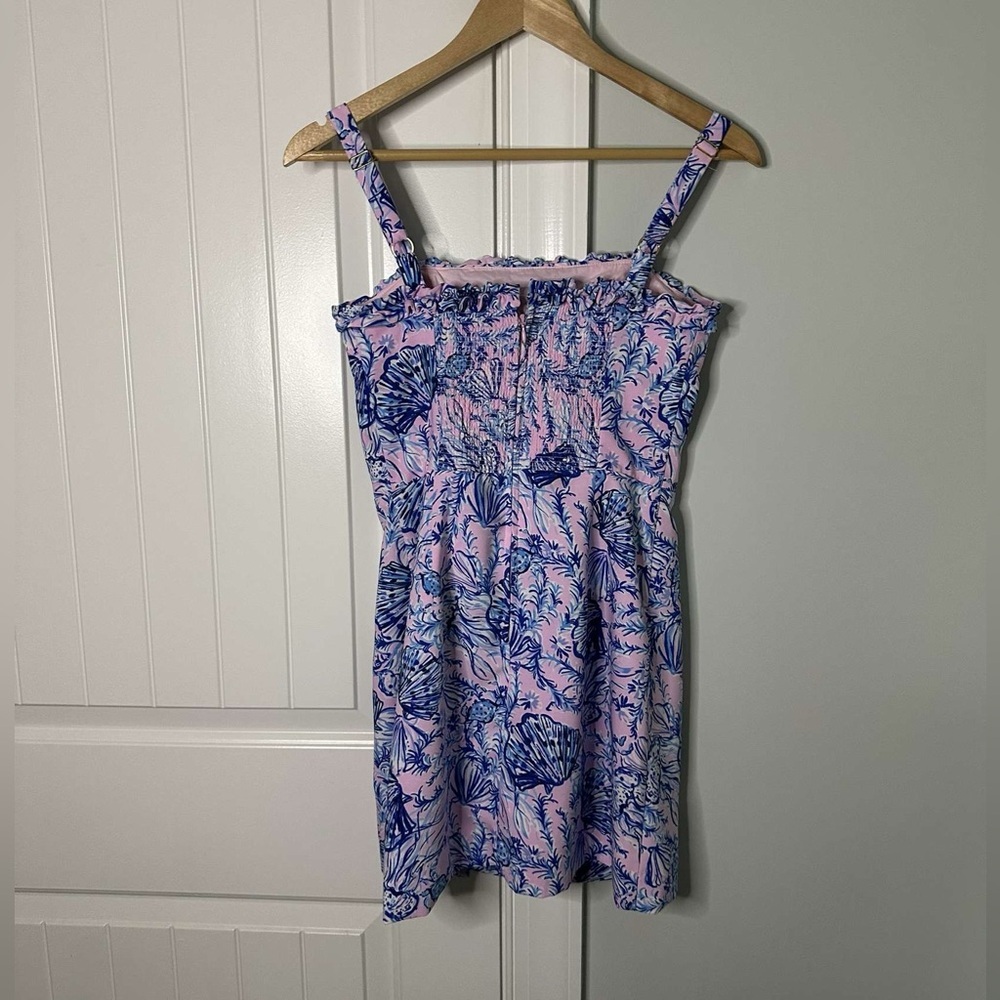 Lilly Pulitzer ZENON RUFFLE ROMPER Lilac A Little Jelly size 2-like new - Picture 4 of 10